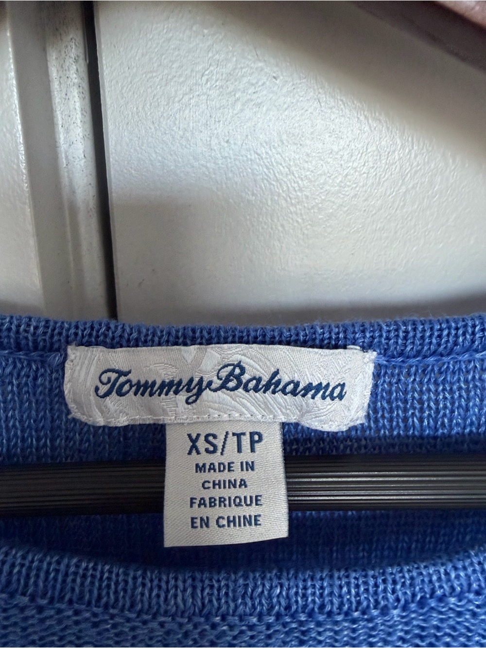 TOMMY BAHAMA CEDAR LINEN SWEATER BLUE WOMEN'S XS - Picture 3 of 4